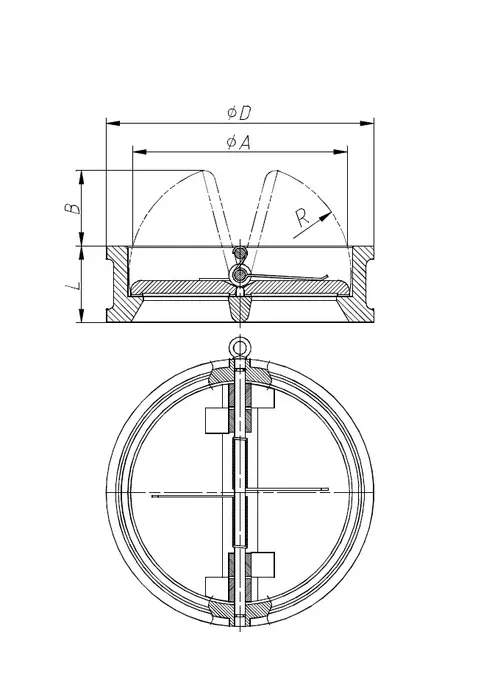 Схема обратный клапан URD